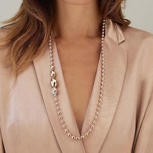 Nanis Ivy Rose Gold Boules and Diamonds Iconic Convertible Necklace