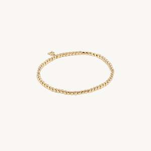 Al Coro: Al Coro Square Stretchy Bracelet in 18k Yellow Gold Small Size Cubes