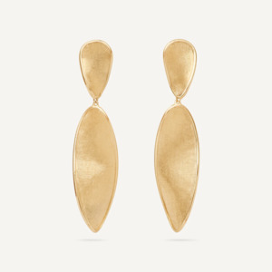 Marco Bicego Earrings: Marco Bicego Lunaria Twist 2 Drop Gold Earrings