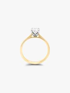 Tulipano Solitaire Diamond Engagement Ring in Yellow Gold