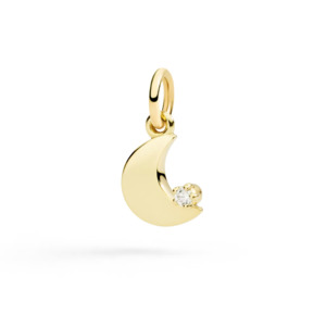 Dodo Nature: DoDo Charm MOON 9kt Yellow Gold with Diamond Detail