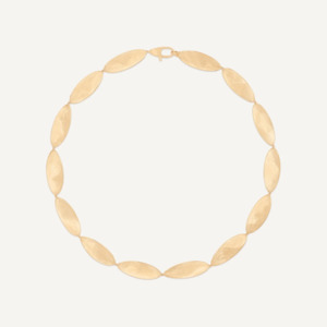 Marco Bicego Lunaria Twist Iconic Leaf Gold Necklace (Short)