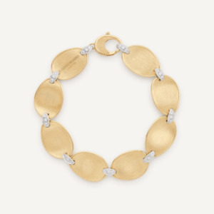 Marco Bicego Lunaria Gold Bracelet with Diamond Links