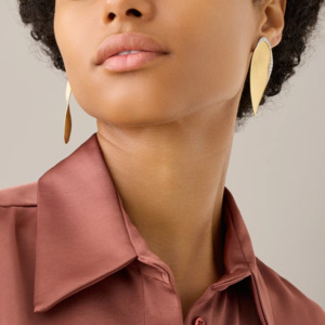 Marco Bicego Lunaria Twist Statement Earrings with Diamonds