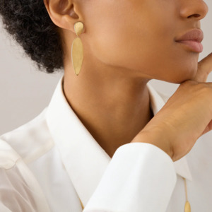 Marco Bicego Lunaria Twist Classic Gold Pendant Earrings (Large)