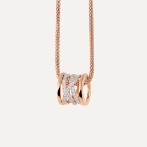 Al Coro Serenata Pendant with Diamonds, 18k Rose Gold