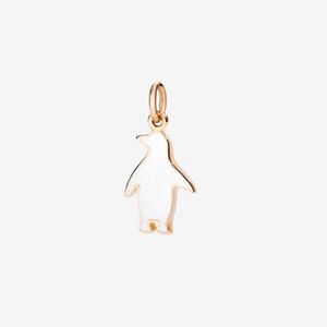 Dodo Animals: DoDo Penguin Charm White Enamel Rose Gold