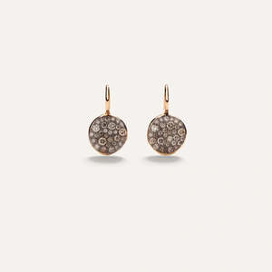 Pomellato Sabbia Earrings in 18k Rose Gold with Brown Diamonds