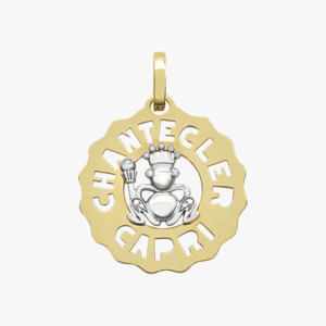 Chantecler Frog Prince Logo Pendant Yellow & White Gold Diamonds