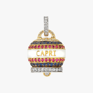 Chantecler Campanella Capri Charm Yellow Gold, Gemstones & Diamonds