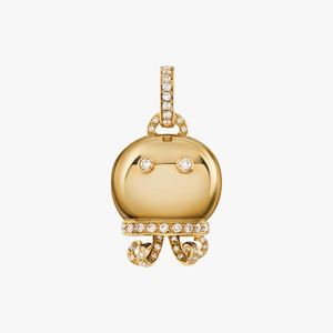 Pendants With Chain: Chantecler Campanella Octopus Charm Yellow Gold & Diamonds