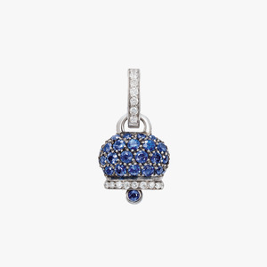 Pendants With Chain: Chantecler Campanella Small Pendant 18kt White Gold Sapphires & Diamonds