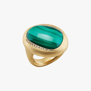 Chantecler Green Malachite 18k Gold Ring