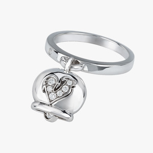 Chantecler Campanella Rooster Ring White Gold & Pavé Diamonds