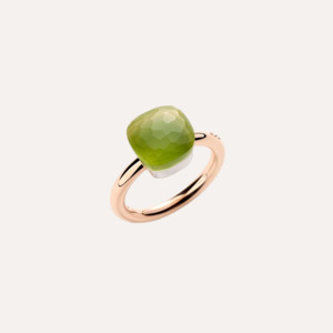 Pomellato Nudo Gelé Ring 18k Gold with Lemon Quartz and Chrysoprase