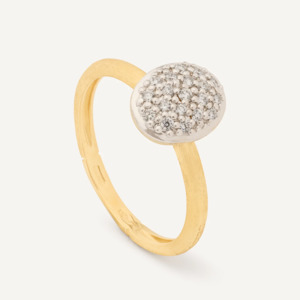 Marco Bicego Siviglia 18k Gold Small Diamond Pave Ring