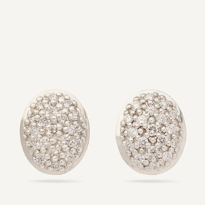 Marco Bicego Earrings: Marco Bicego Siviglia 18k Gold Diamond Stud Earrings