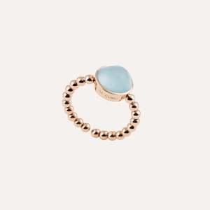 Al Coro Palladio: Al Coro Palladio Ring Blue Topaz 18k Gold