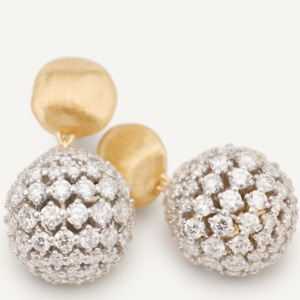 Marco Bicego Africa 18k Gold and Diamond Drop Earrings