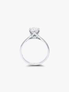 Ducale Solitaire Diamond Engagement Ring in White Gold
