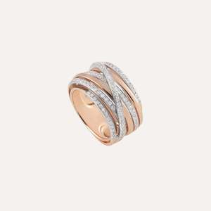 Al Coro Serenata: Al Coro Serenata Ring White Diamonds, 18k Rose Gold