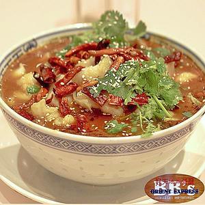 Asian Style Food: Spicy Fish Soup With Rice