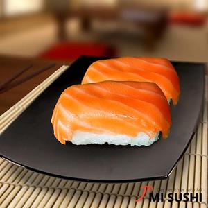Asian Style Food: Fresh Salmon Nigiri Sushi 1pc