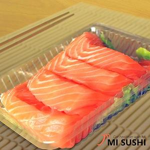 Asian Style Food: Fresh Salmon Sashimi Box 4pc