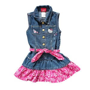 Sanrio: Y2K Hello Kitty Denim Dress (sz 5) (2009)