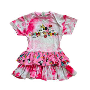 Mickey Mouse Friends: VAULT 🏦 Vtg Americanwear Minnie Mouse Tie Dye Dress (Sz 6) (~90s)