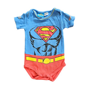 Under 10: DC Comics Superman Bodysuit w/ Removable Cape (Sz00 / 3-6m)