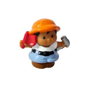 Vtg Little People Construction Flag Man (2001)