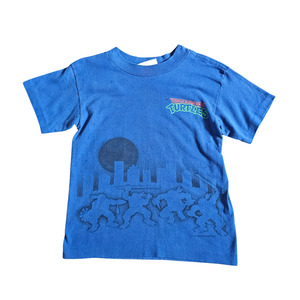 90s: Vtg TMNT Graffiti Stencil AOP Style Shirt (Sz 6/7) (~90s)