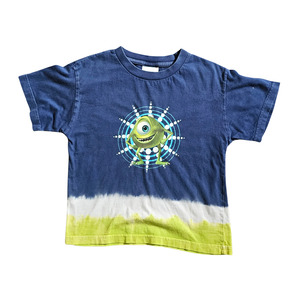 Vtg Disney Store Monsters Inc Mike Wazowski Tie Dye Shirt (Sz 7) (~00s)
