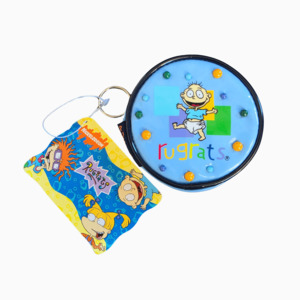 Vintage Nickelodeon Rugrats Coin Purse BLUE (1999) (NOS)