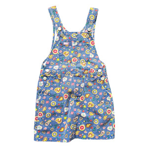 Vintage Lee Paisley Denim Pinafore (Sz 6)