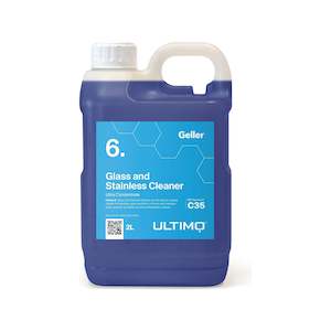 Cleaning Chemicals: Geller Ultimo #6 Glass and Stainless Steel Cleaner 2ltr