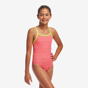 Funkita: Funkita Girls Single Strap One Piece - Wicked Waves