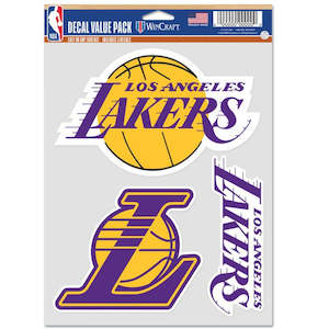 Supporters Gear: Wincraft NBA LA Lakers Multi-Use 3 Fan Pack Decal