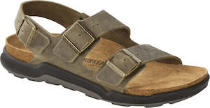 Birkenstock: Birkenstock Milano CT Oiled Leather - Faded Khaki