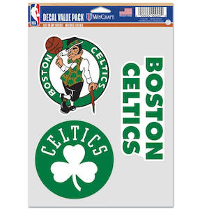 Supporters Gear: Wincraft NBA Boston Celtics Multi-Use 3 Fan Pack Decal