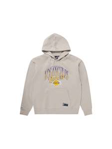 La Lakers: NBA Essentials LA Lakers Troy Fleece Hoody - Dark Oat