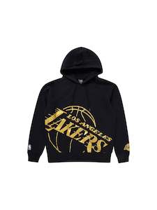 La Lakers: NBA Essentials Mens LA Lakers Abbotsford Fleece Hoody - Black/Gold