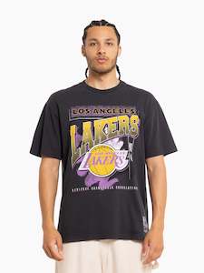 La Lakers: Mitchell & Ness LA Lakers Brush Off 2.0 Tee - Black