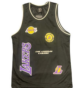 La Lakers: NBA Essentials LA Lakers Youth Rockford Mesh Tank - Black