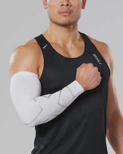 2XU Unisex Compression Arm Guard (Single) - White