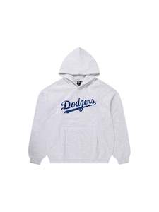Major League Baseball: Majestic Athletic LA Dodgers Classic Wordmark Fleece Hoody - White Marle