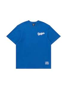 Majestic Athletic LA Dodgers Team Crest F & B Tee - Classic Blue