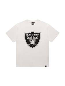 Nfl: Majestic Athletic Prism Logo Tee White - Raiders