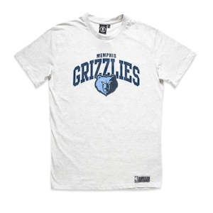 Memphis Grizzlies: NBA Essentials Mens Team Arch T-Shirt - Memphis Grizzlies - White Marle